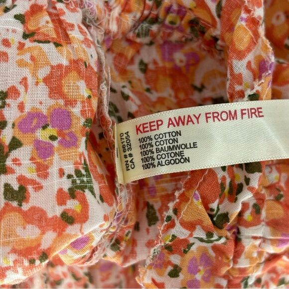 NWT By Anthropologie Medium Orange Floral Sleep Pajama Hot Shorts Bloomers - Picture 6 of 8